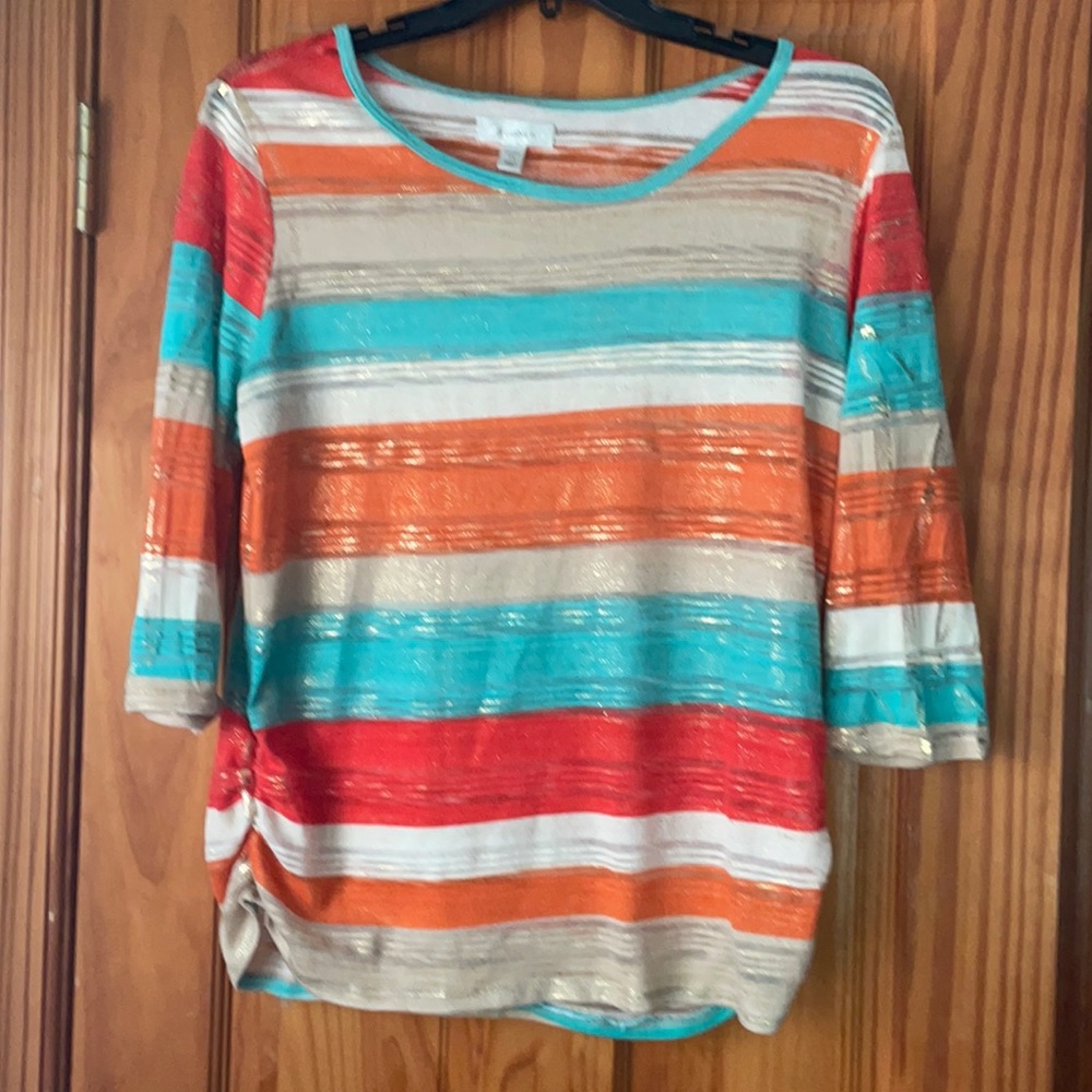 1x dress barn Lightweight sheer multicolor top
